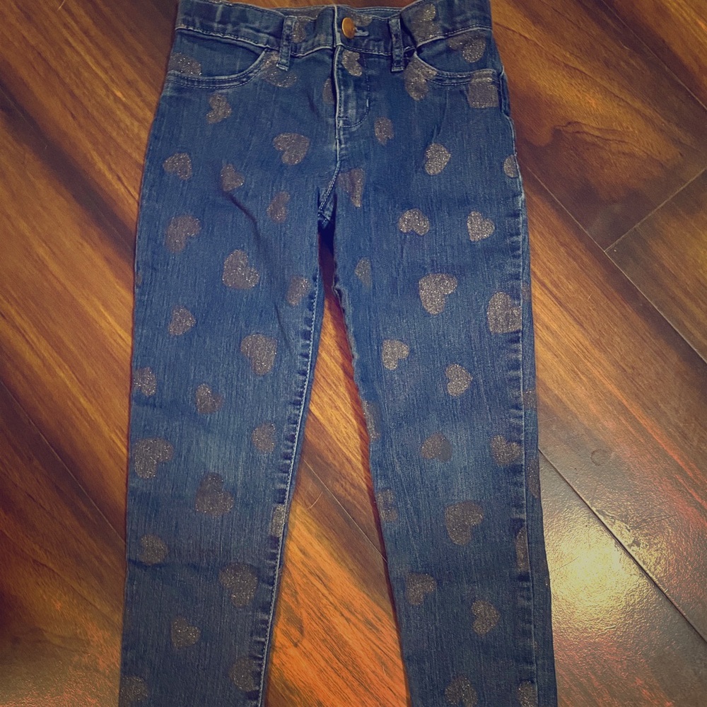 Children’s Place girls jegging denim with hearts